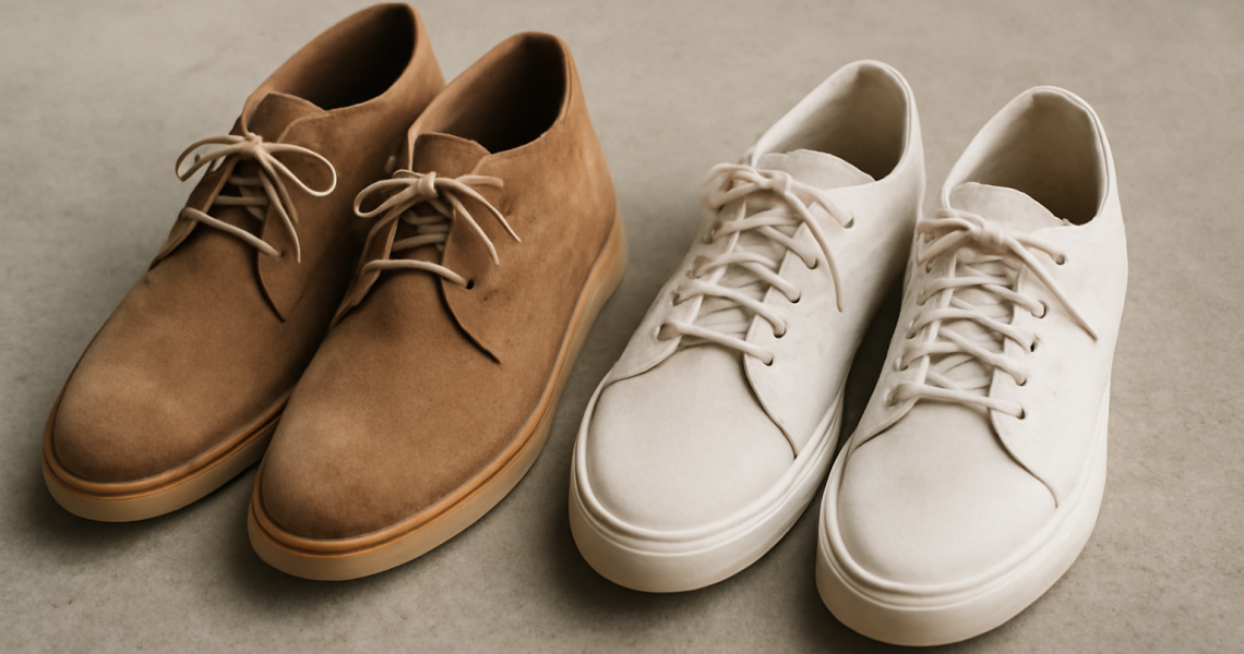 deux paires posées côte à côte sur sol