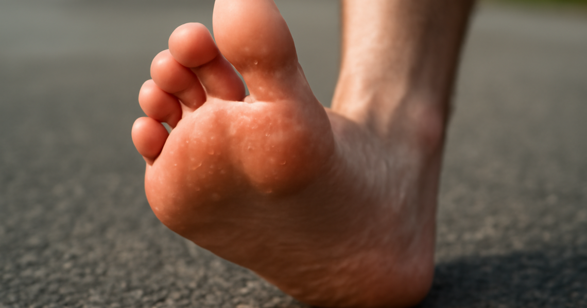 pied montrant sensation de picotement apres course
