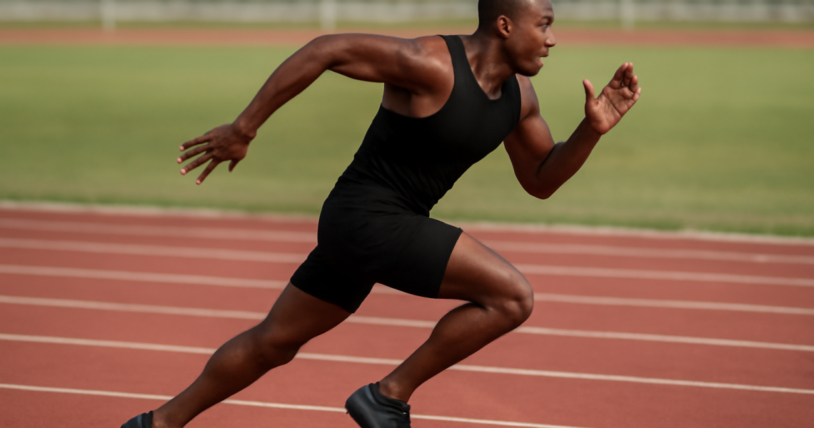 athlète faisant des sprints sur piste