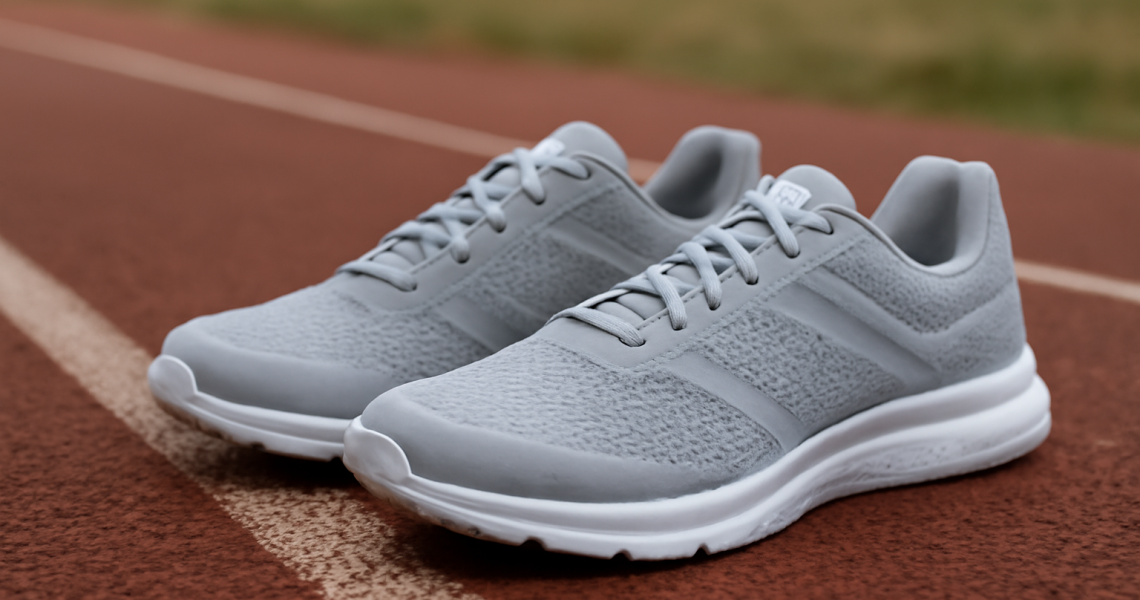 paire de baskets légères posée près d'une piste