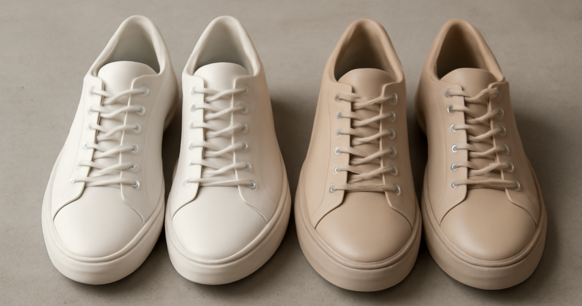 deux paires de baskets côte à côte
