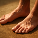 pieds en appui sur sol chaud après effort