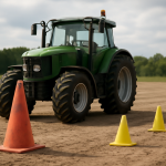 tracteur de cône et plots d'entraînement