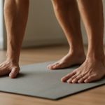 pieds nus faisant exercice d'appui