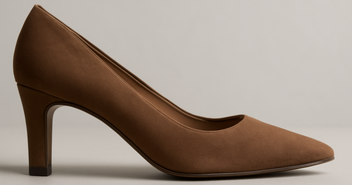 profil de chaussure montrant talon et avant