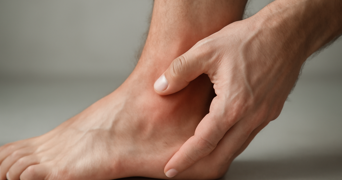 main massant tendon d'Achille juste après sortie