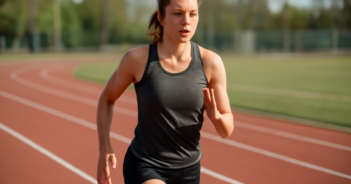 coureuse ralentissant après un sprint court