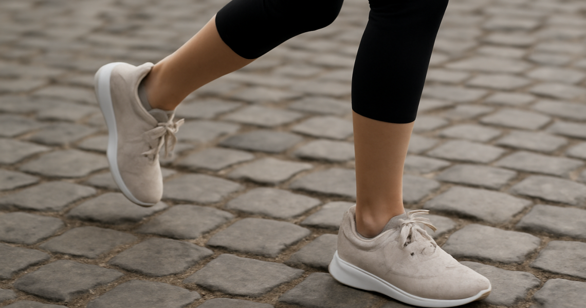 foulée sur pavés en baskets femmes